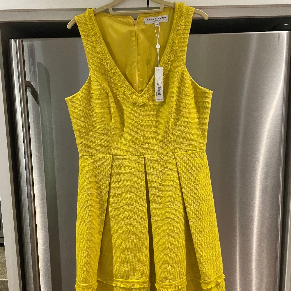Trina Turk Yellow Mini Dress